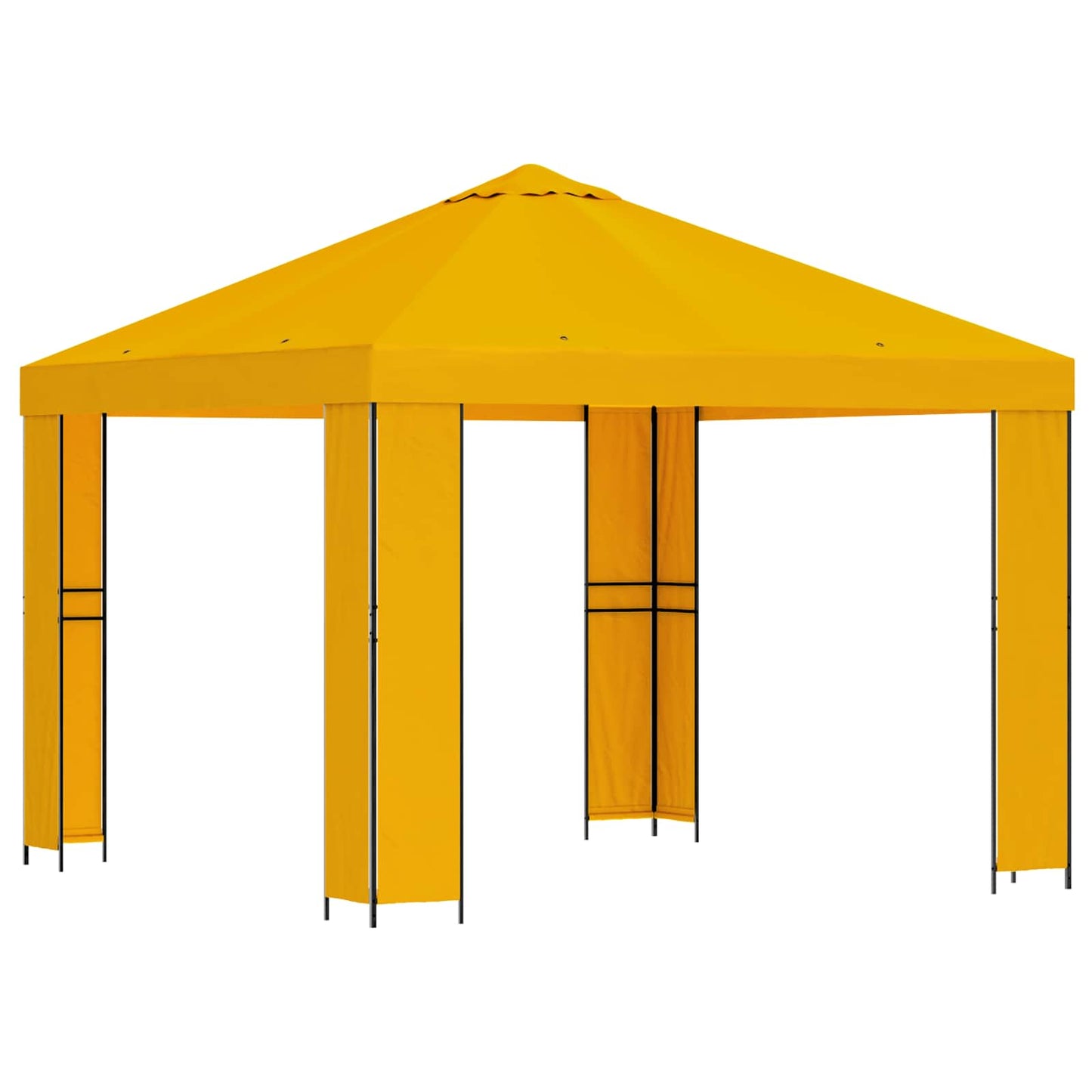 Pavillon 3 x 3 m Gul Polyester og Stål 190 gsm
