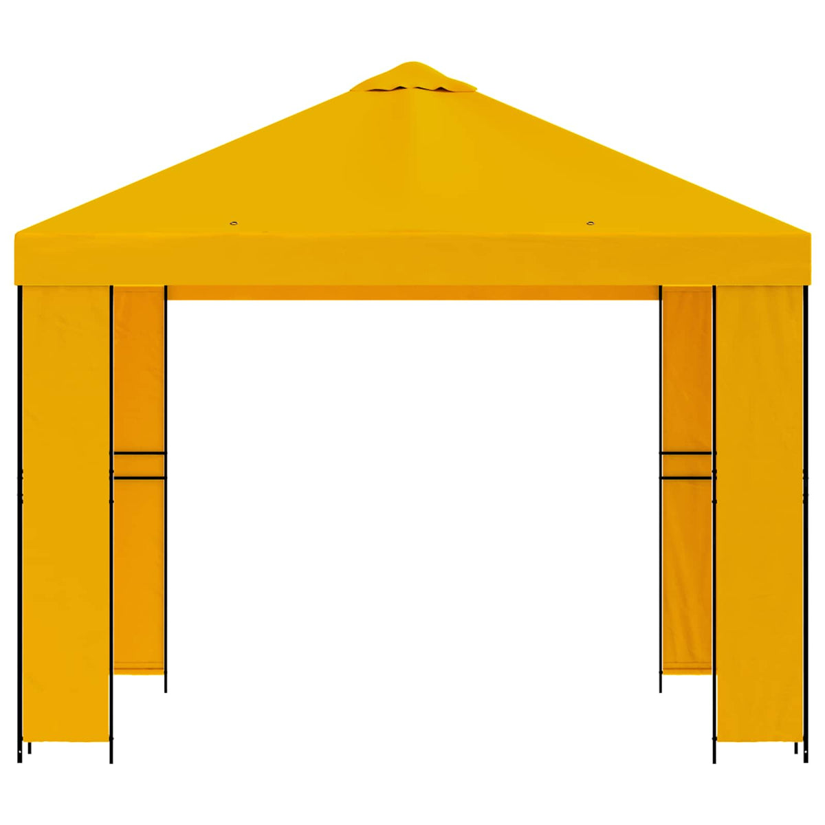 Pavillon 3 x 3 m Gul Polyester og Stål 190 gsm