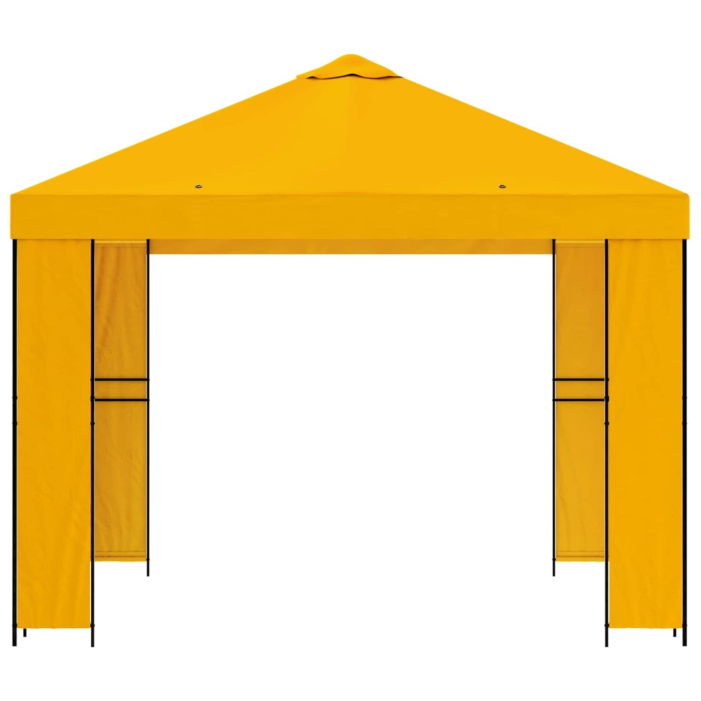 Pavillon 3 x 3 m Gul Polyester og Stål 190 gsm