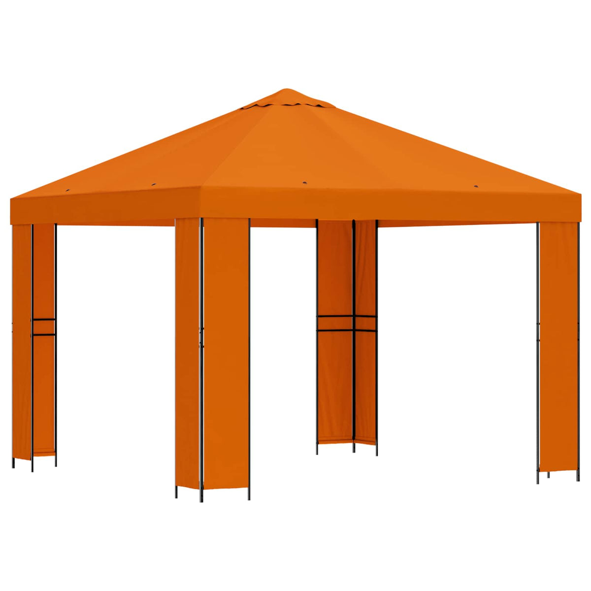 Pavillon 3 x 3 m Orange Polyester og Stål 190 gsm