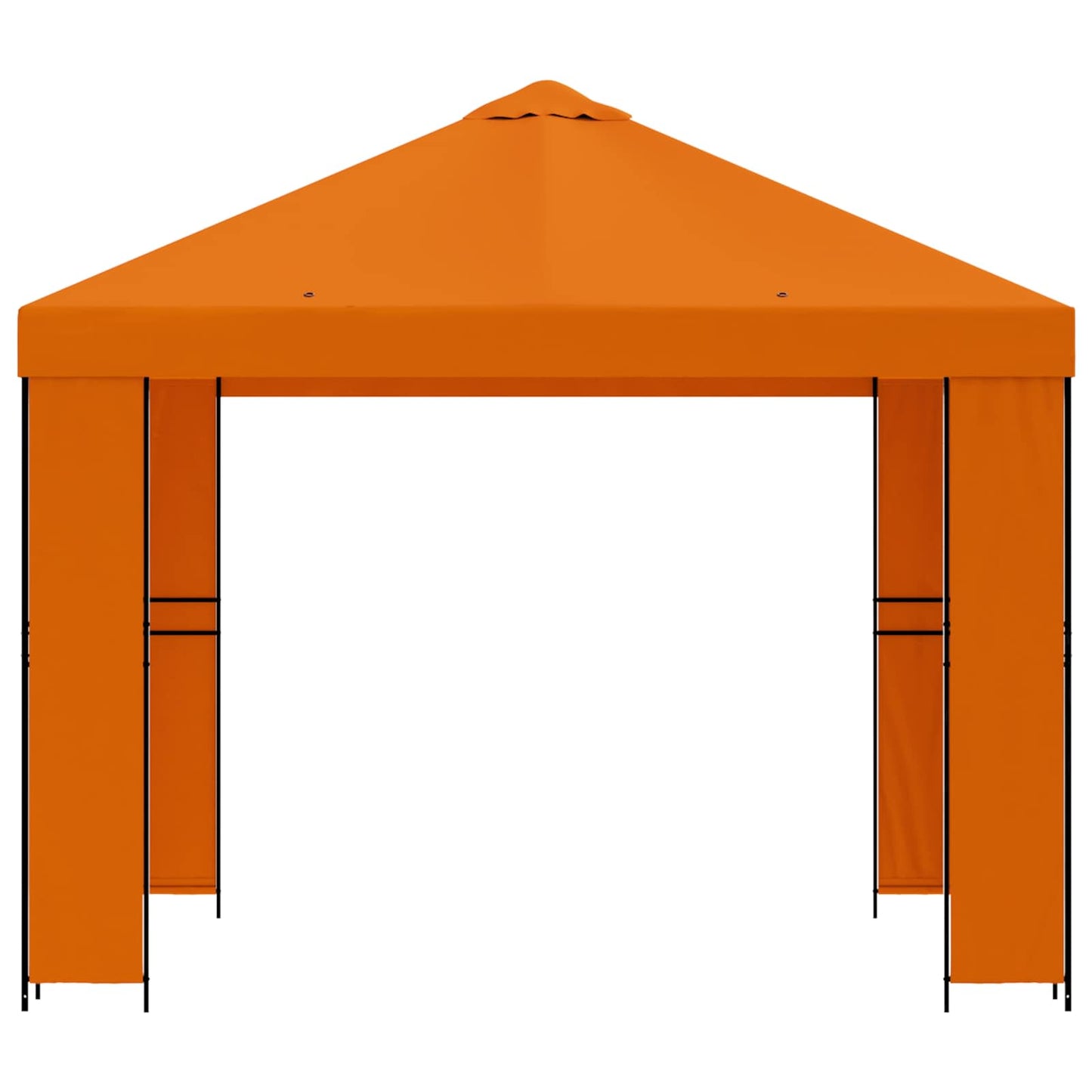 Pavillon 3 x 3 m Orange Polyester og Stål 190 gsm
