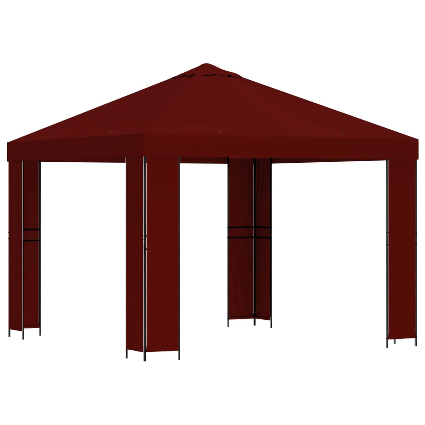 Pavillon 3 x 3 m Bordeaux Polyester og Stål 190 gsm
