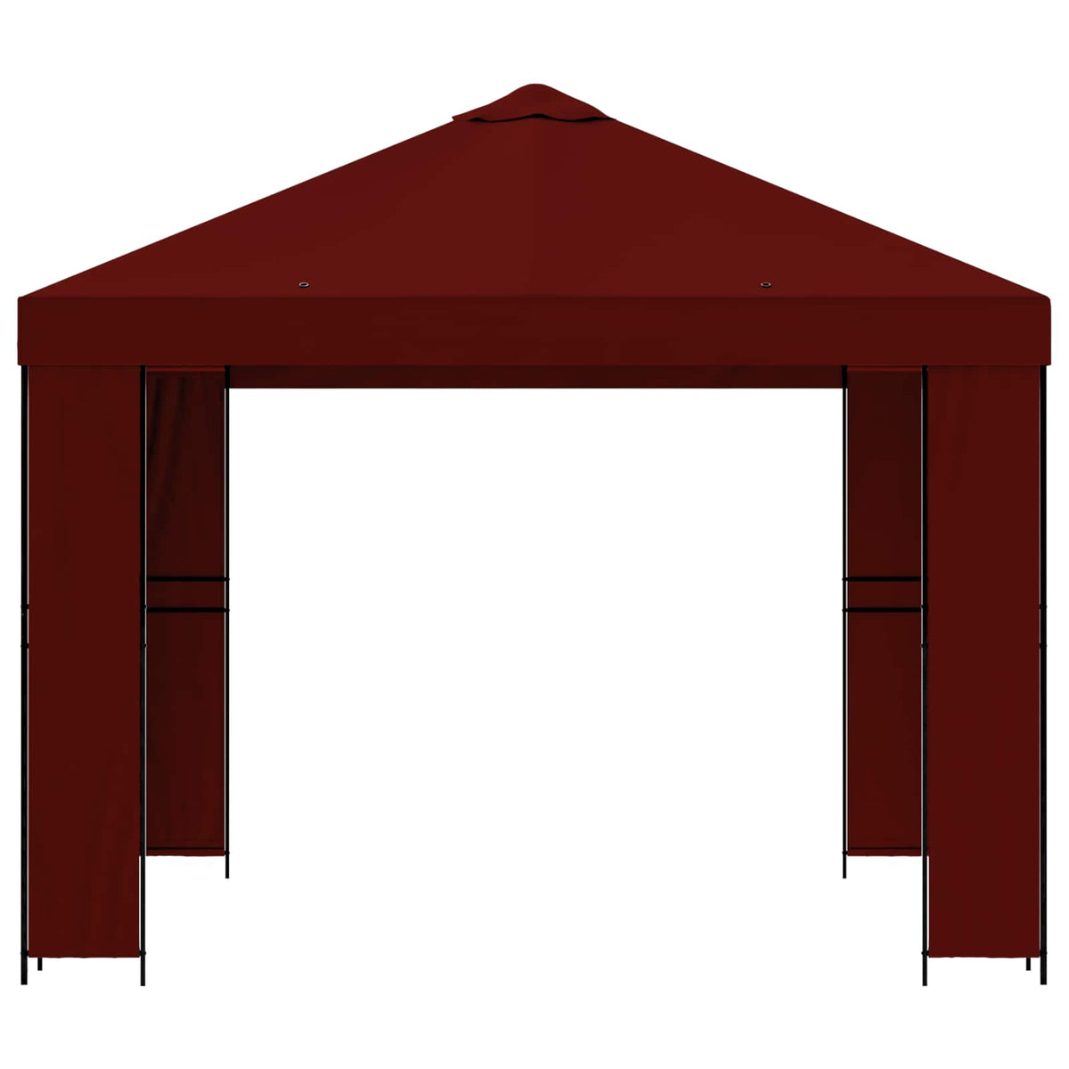 Pavillon 3 x 3 m Bordeaux Polyester og Stål 190 gsm