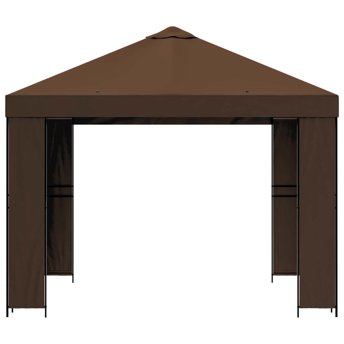 Pavillon 3 x 3 m Brun Polyester og Stål 190 gsm