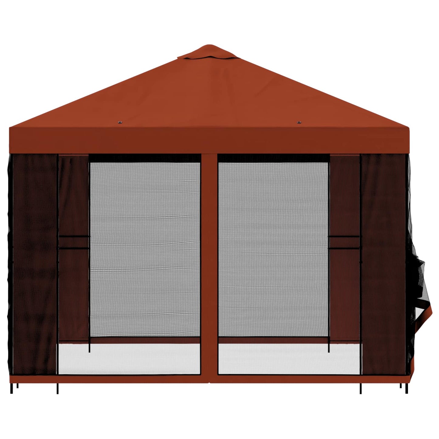 Havelæger med sidevægge 3 x 3 m Terrakotta Polyester og Stål
