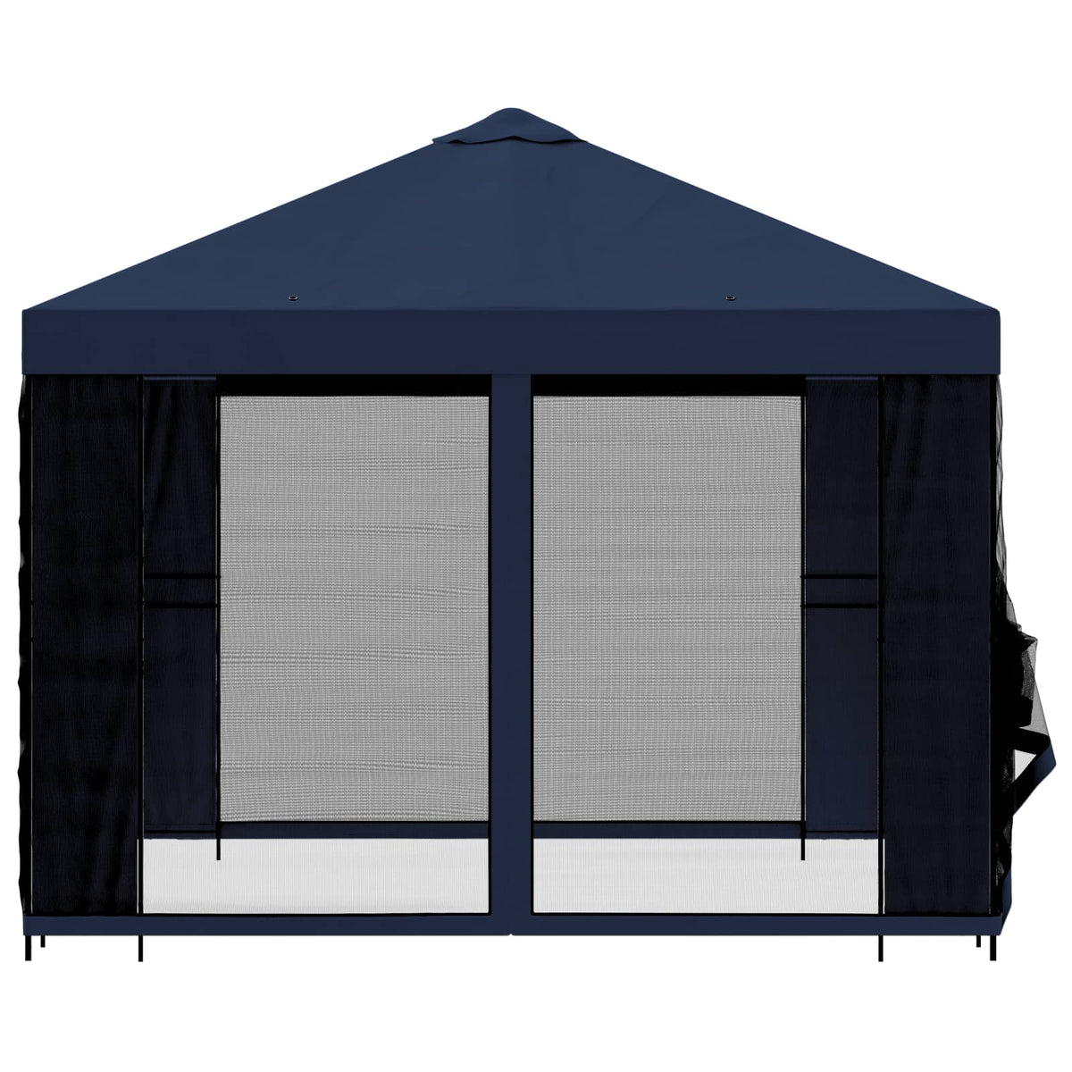 Havelæger med sidevægge 3 x 3 m Blå Polyester og Stål 190 gsm
