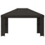 Pavillon 4 × 3 m Antracit Polyester og Stål 190 gsm