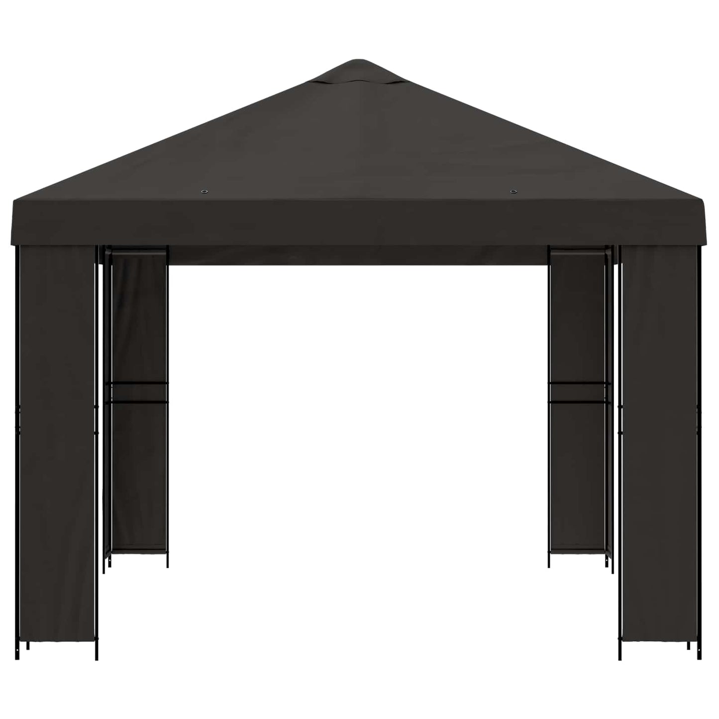 Pavillon 4 × 3 m Antracit Polyester og Stål 190 gsm