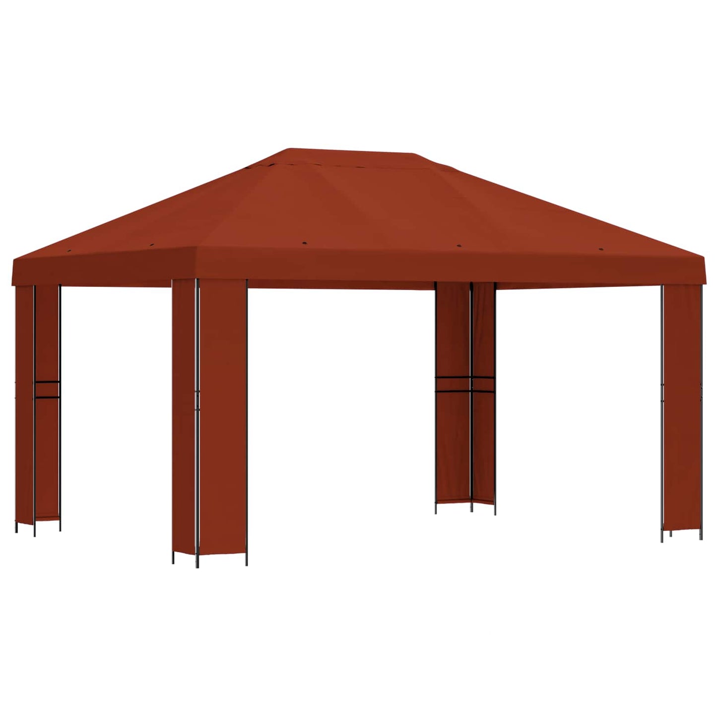 Pavillon 4 × 3 m Terrakotta Polyester og Stål 190 gsm