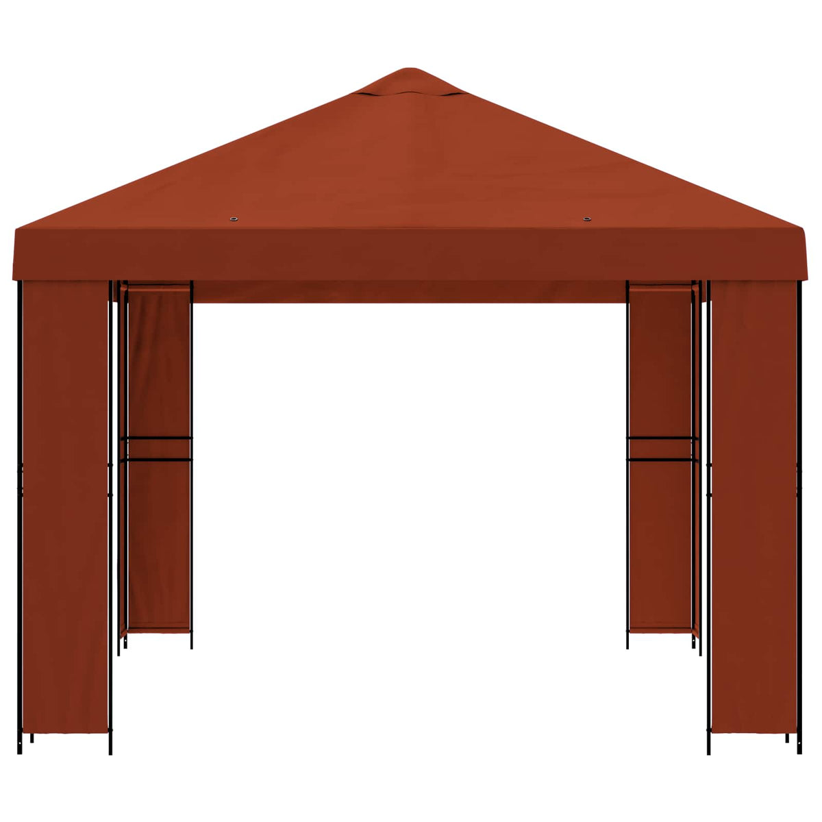 Pavillon 4 × 3 m Terrakotta Polyester og Stål 190 gsm