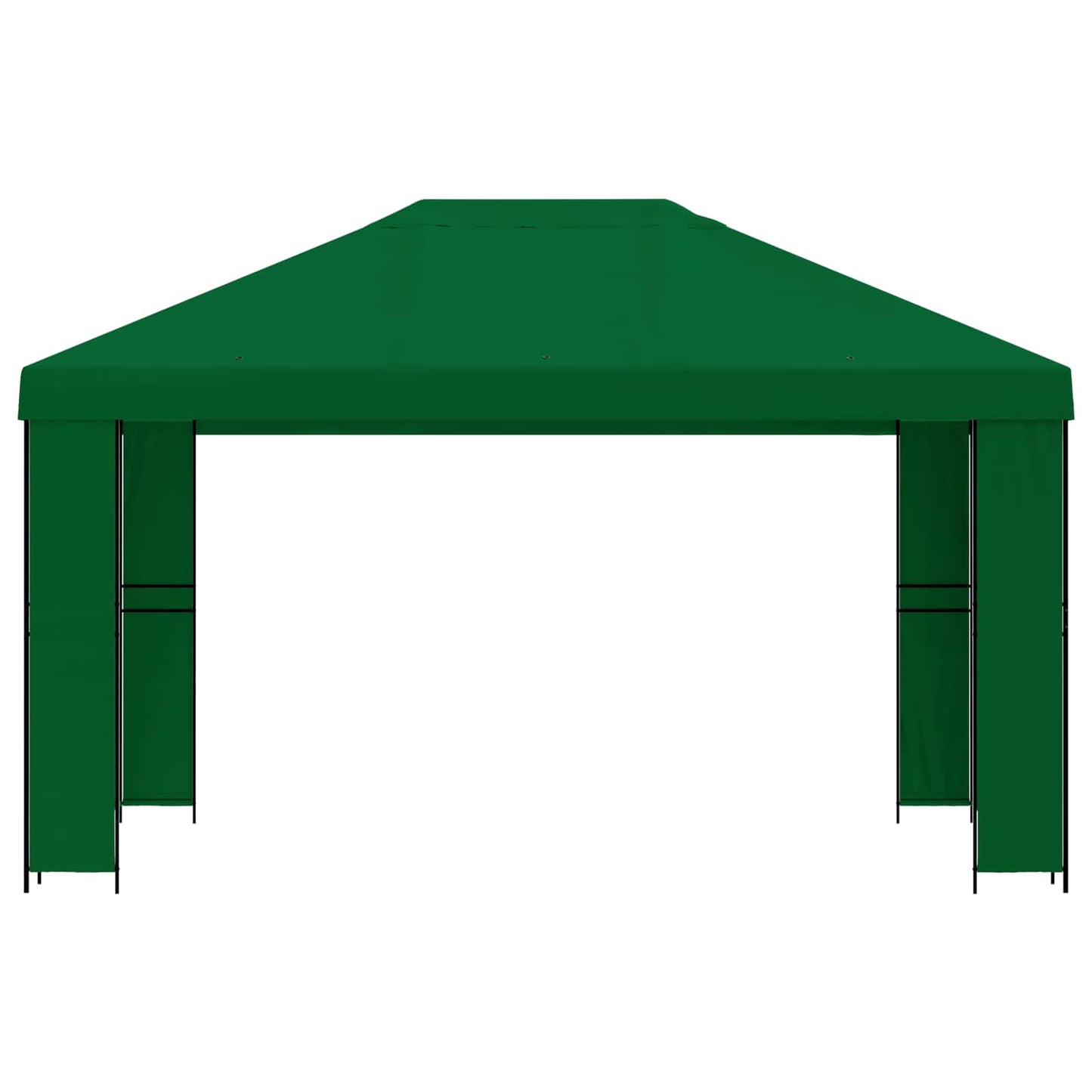 Pavillon 4 × 3 m Grøn Polyester og Stål 190 gsm
