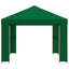 Pavillon 4 × 3 m Grøn Polyester og Stål 190 gsm