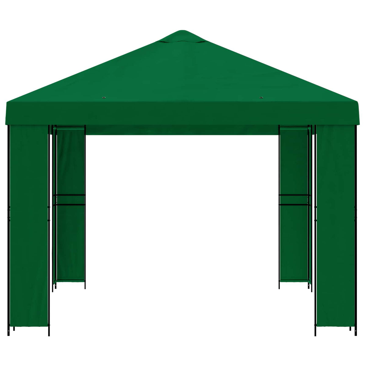 Pavillon 4 × 3 m Grøn Polyester og Stål 190 gsm