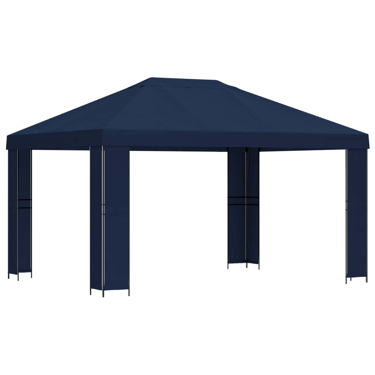 Pavillon 4 × 3 m Blå Polyester og Stål 190 gsm