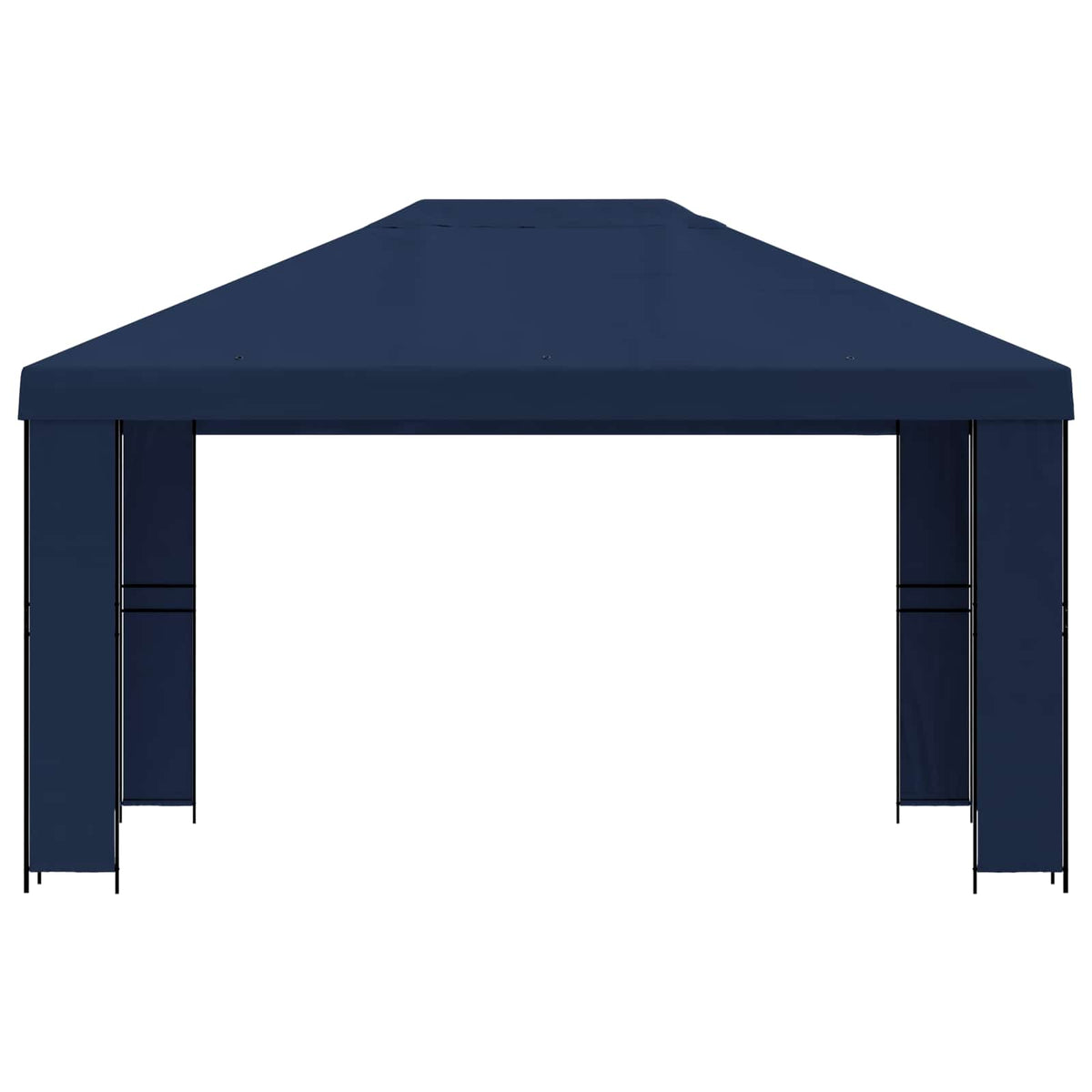 Pavillon 4 × 3 m Blå Polyester og Stål 190 gsm