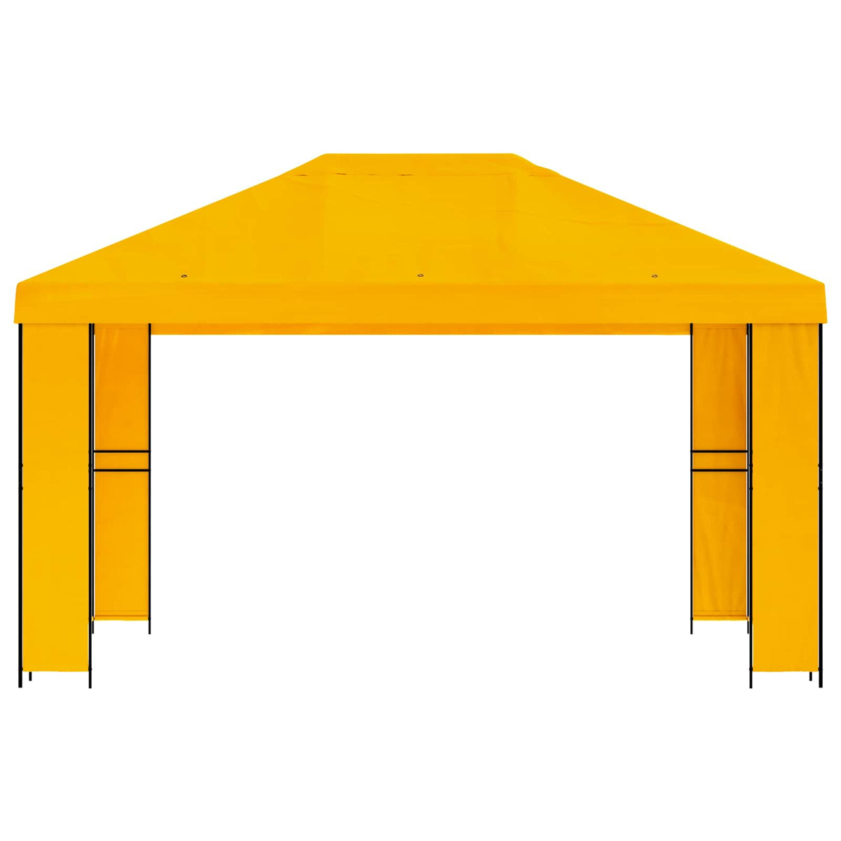 Pavillon 4 × 3 m Gul Polyester og Stål 190 gsm