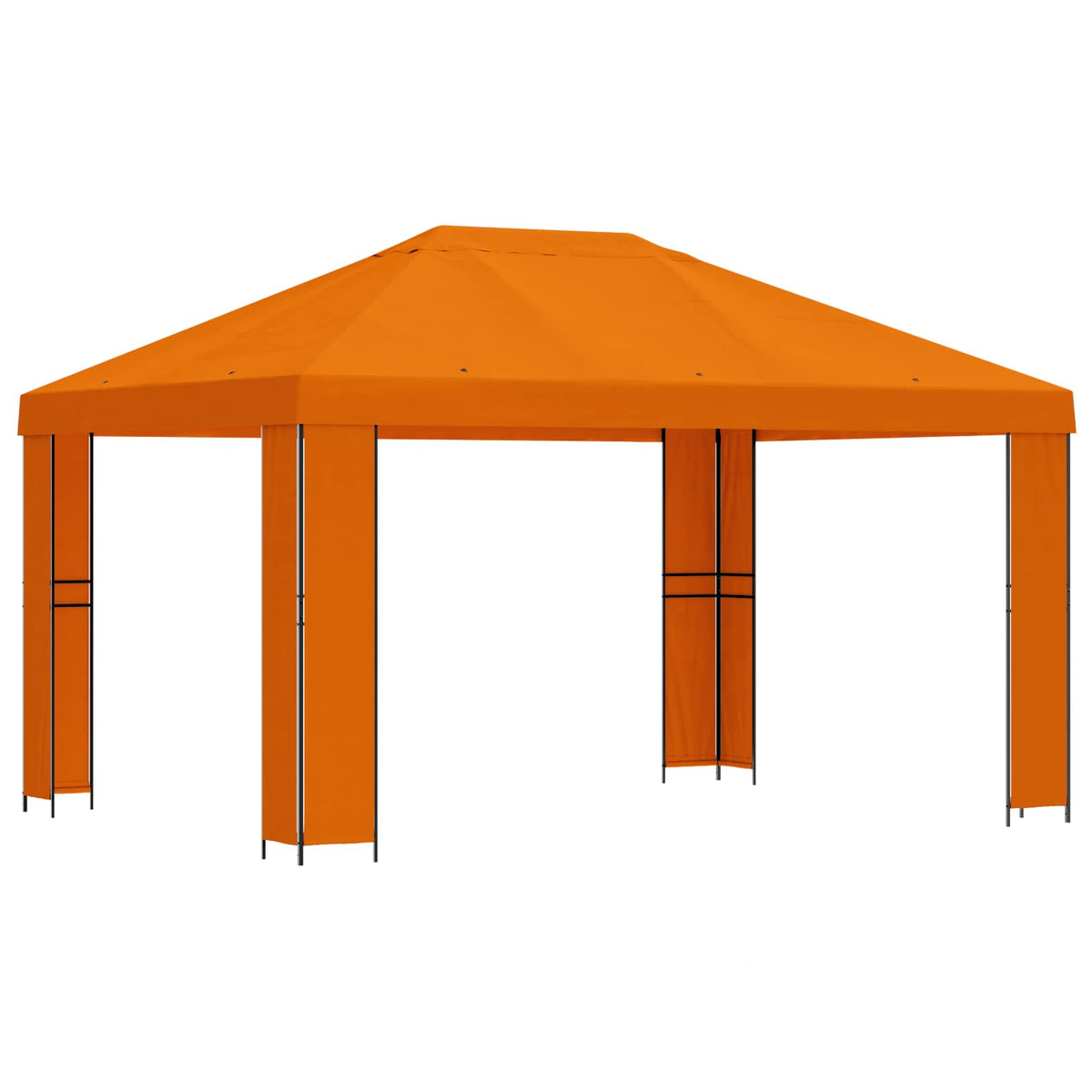 Pavillon 4 × 3 m Orange Polyester og Stål 190 gsm