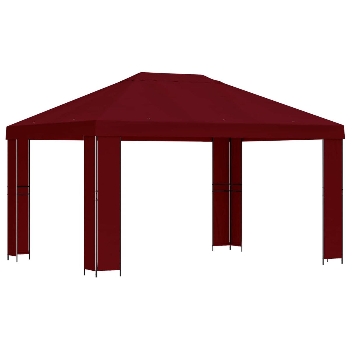 Pavillon 4 × 3 m Bordeaux Polyester og Stål 190 gsm
