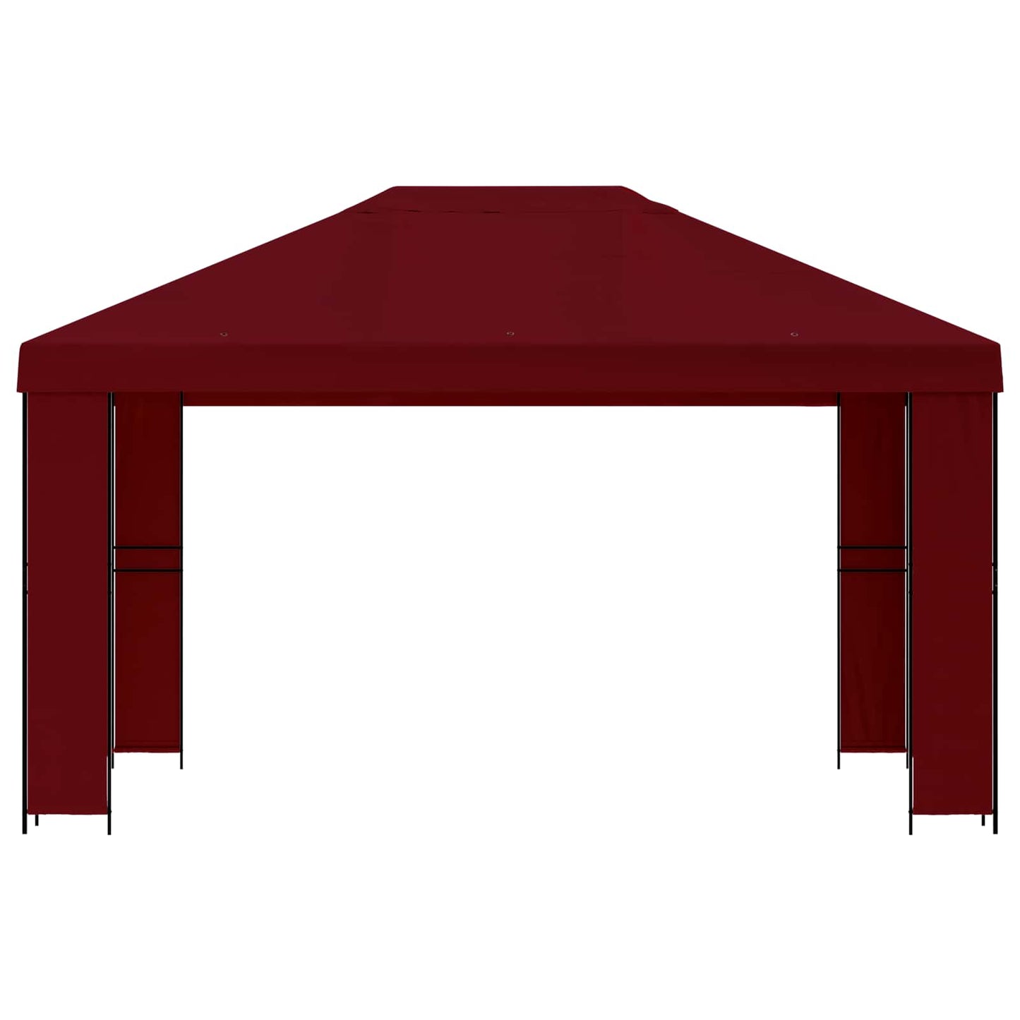 Pavillon 4 × 3 m Bordeaux Polyester og Stål 190 gsm