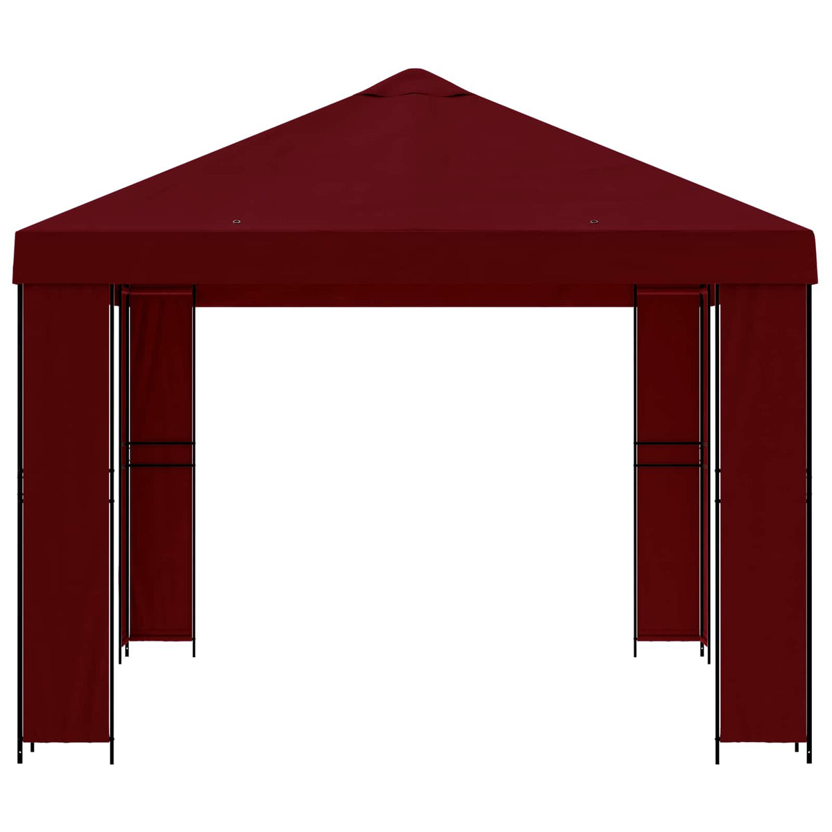 Pavillon 4 × 3 m Bordeaux Polyester og Stål 190 gsm
