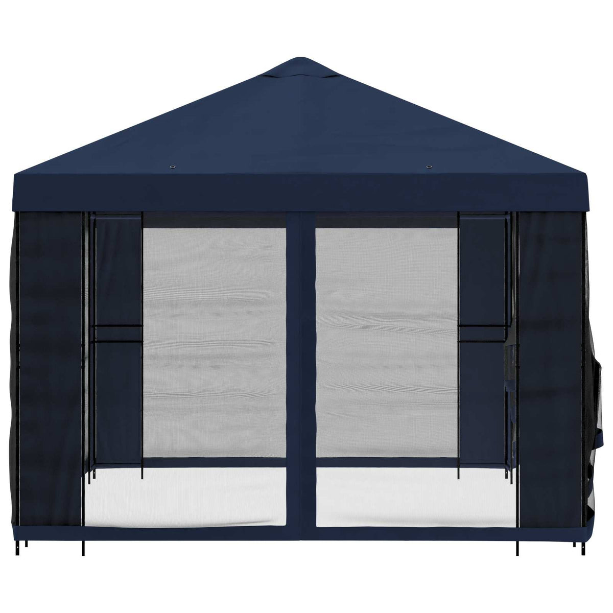 Havelæger med sidevægge 4 × 3 m Blå Polyester og Stål 190 gsm