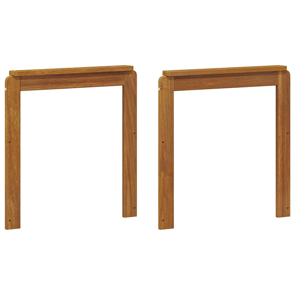 Armlæn 2 stk. Brun 59 x 6 x 61 cm Massivt Akacietræ
