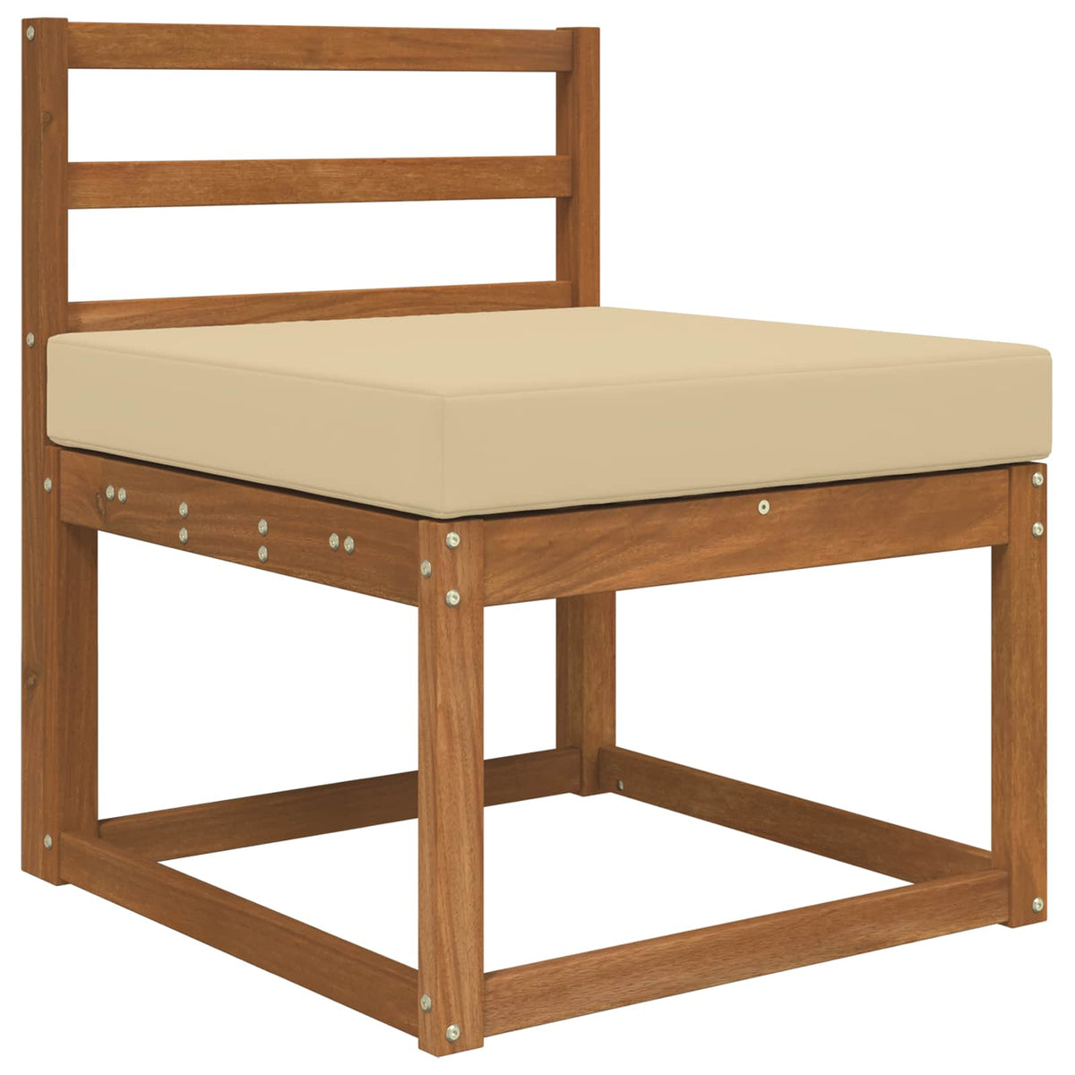 Udendørs Sofa Pude Polyester Beige 60 x 60 cm