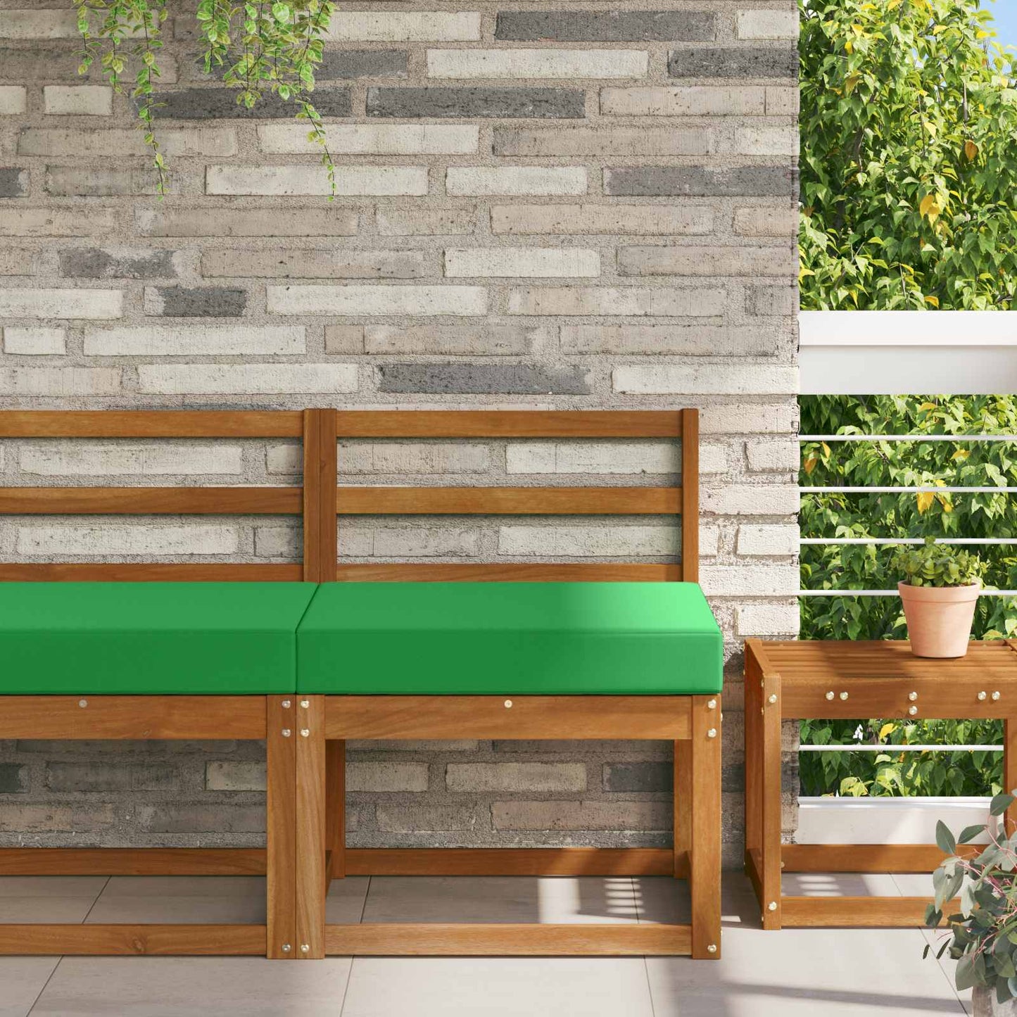 Udendørs Sofa Pude Polyester Grøn 60 x 60 cm