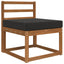 Udendørs Sofa Pude Polyester Sort 60 x 60 cm