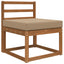 Udendørs Sofa Pude Polyester Gråbrun 60 x 60 cm