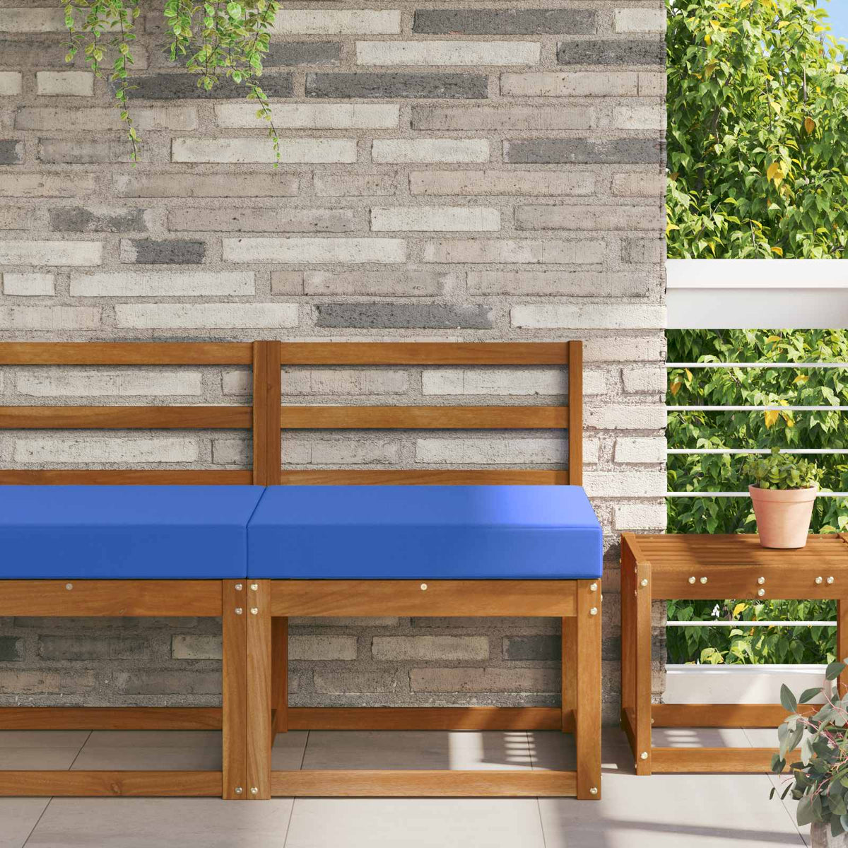 Udendørs Sofa Pude Polyester Kongelig blå 60 x 60 cm