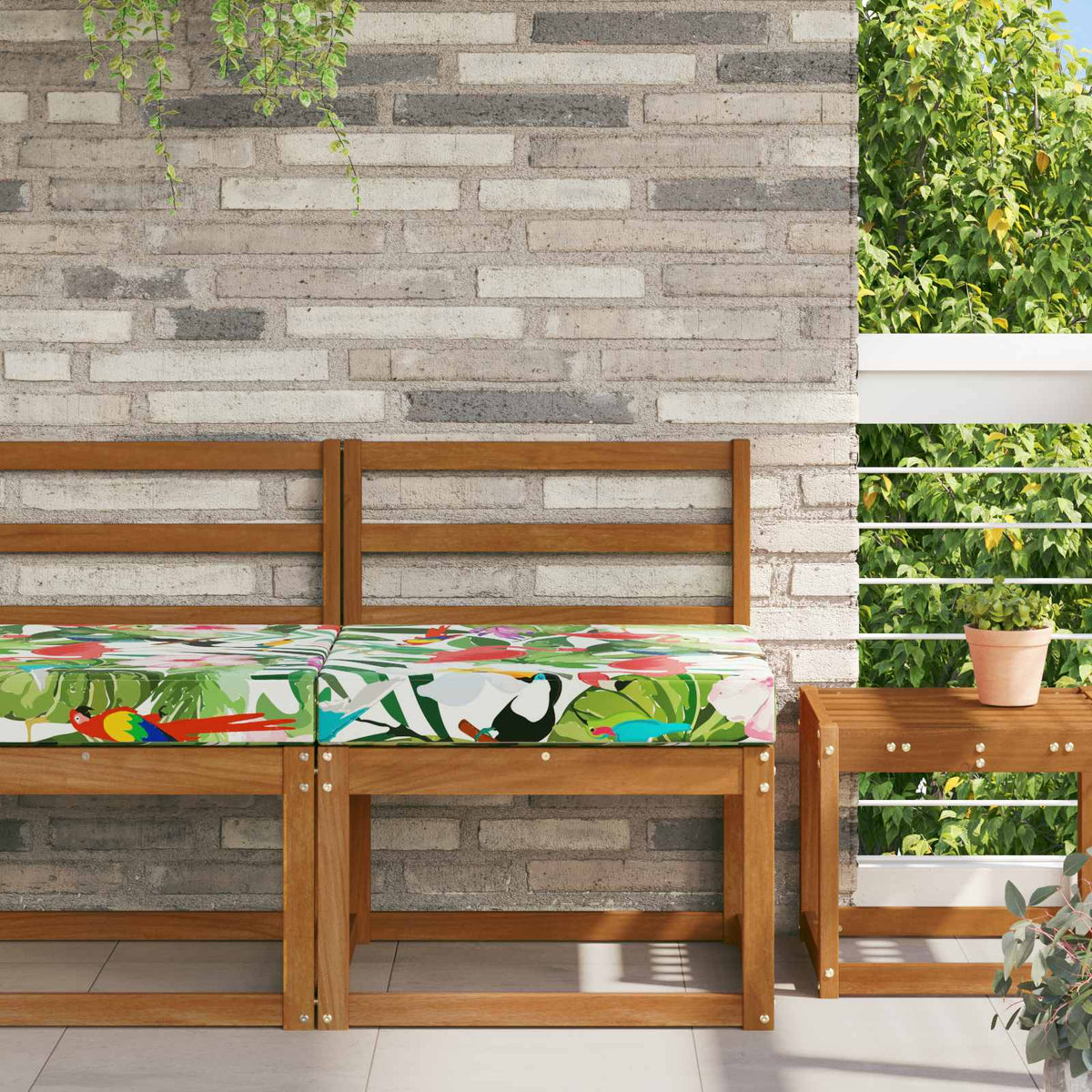Udendørs Sofa Pude Polyester farverig 60 x 60 cm