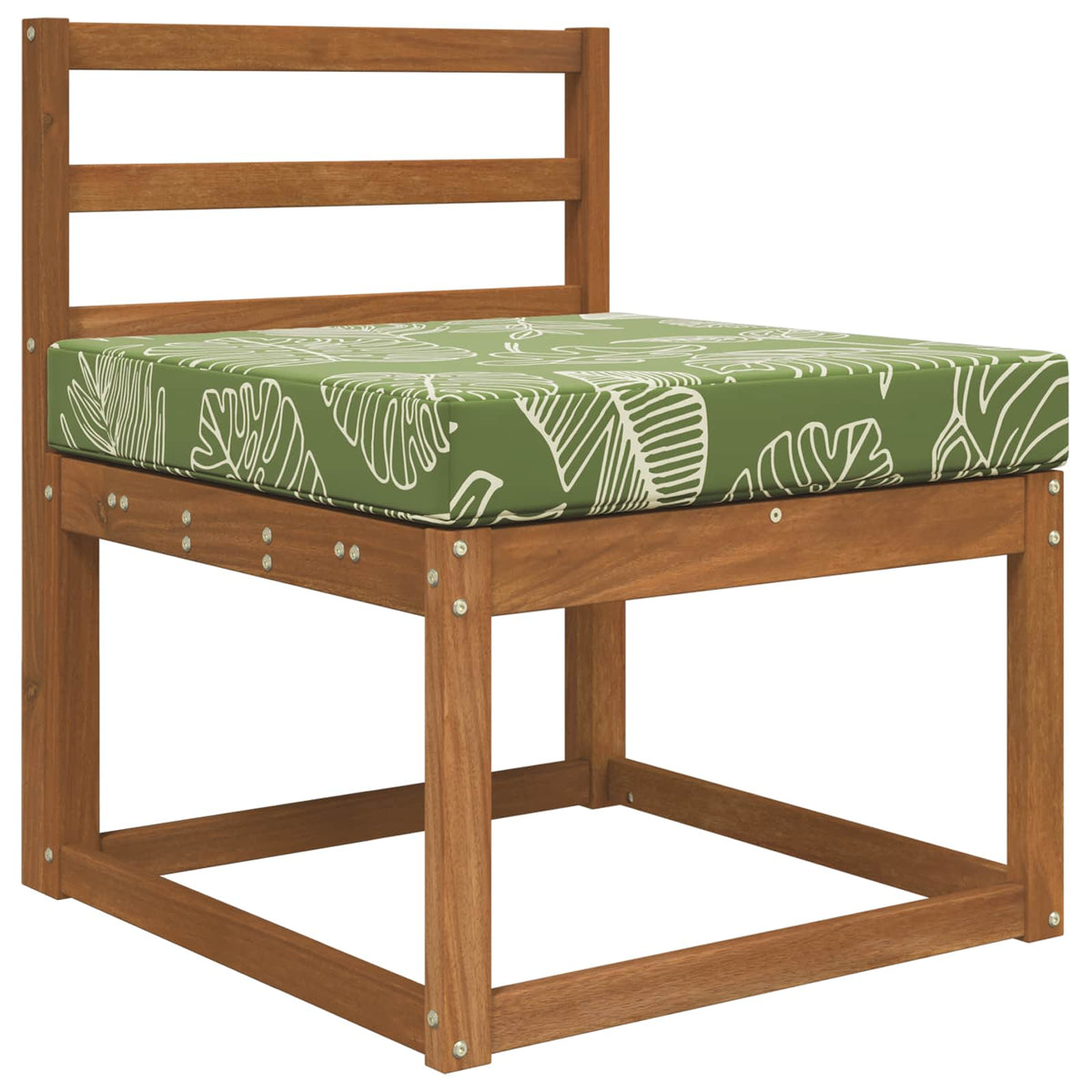 Udendørs Sofa Pude Polyester Bladdesign 60 x 60 cm Bladdesign