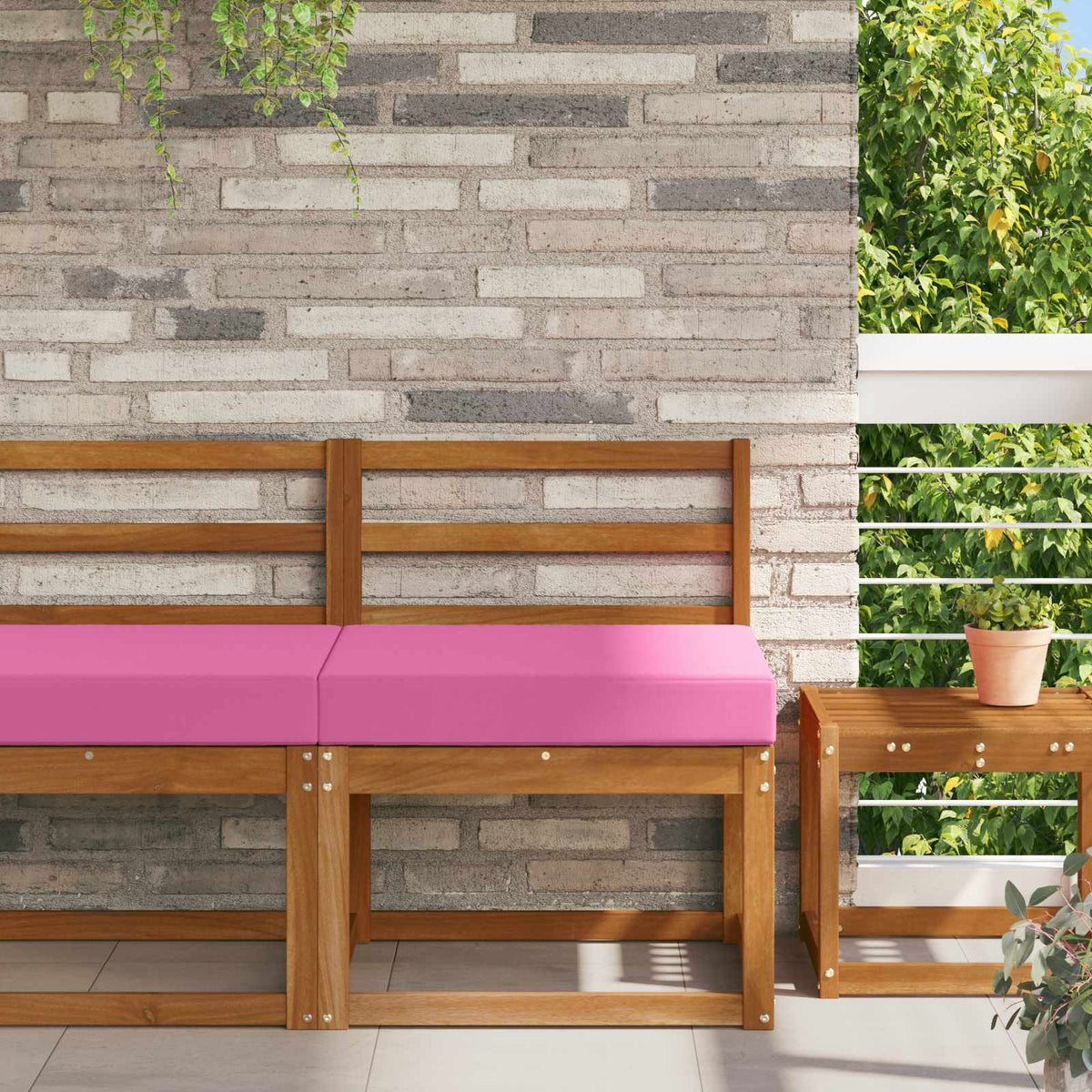 Udendørs Sofa Pude Polyester Lyserød 60 x 60 cm