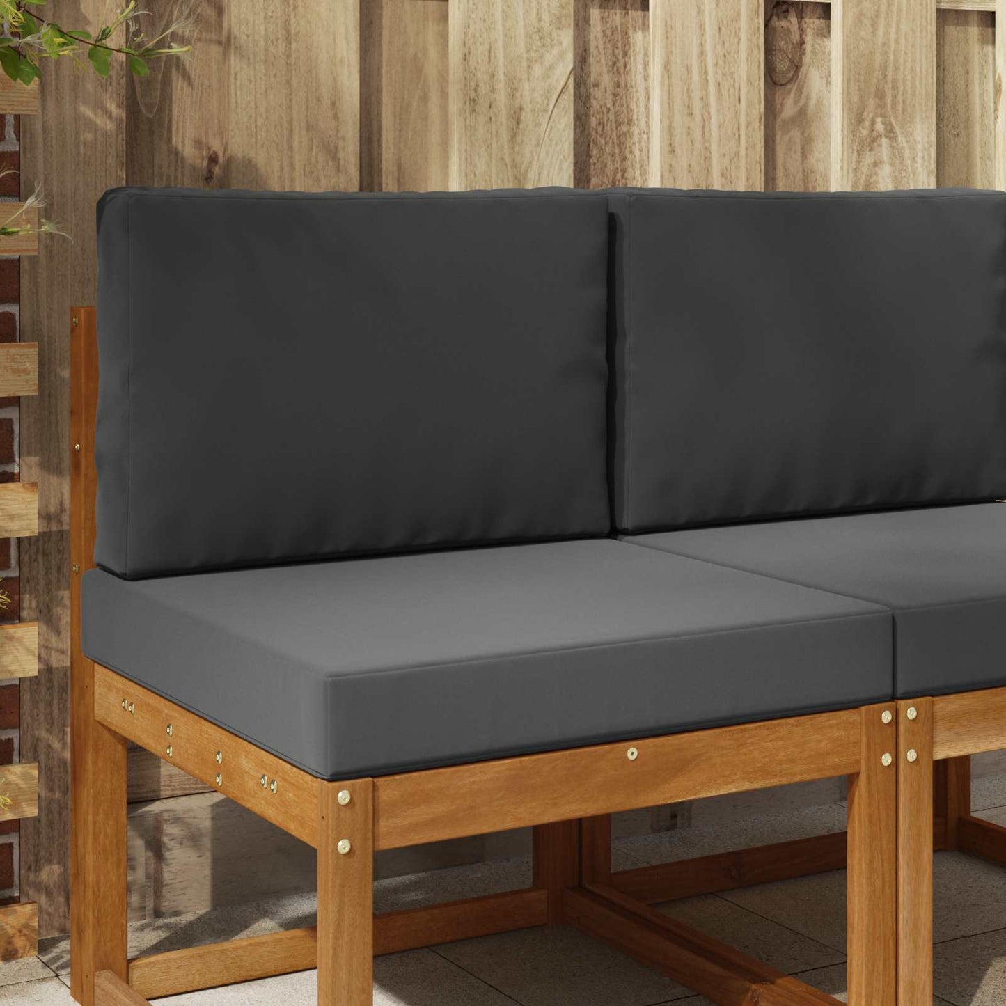 Udendørs Sofa Pude Polyester Antracit 60 x 60 cm