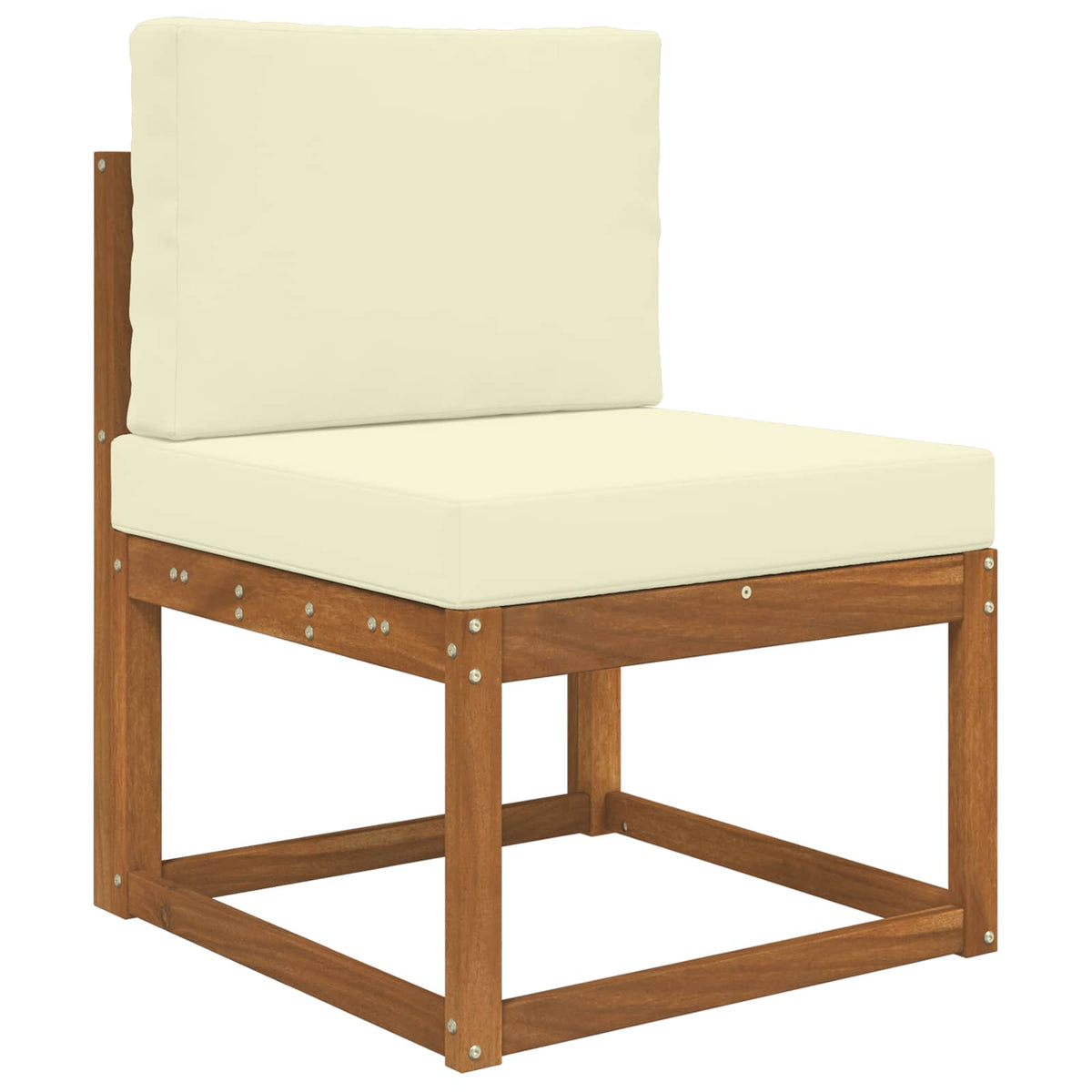 Udendørs Sofa Pude Polyester Cremefarvet 60 x 60 cm