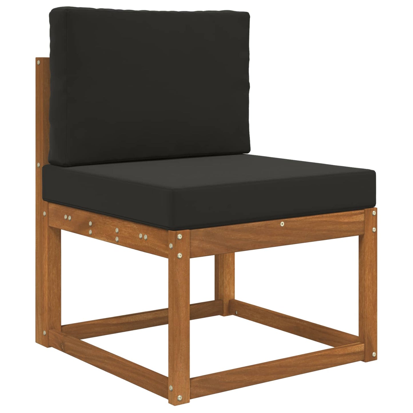 Udendørs Sofa Pude Polyester Sort 60 x 60 cm