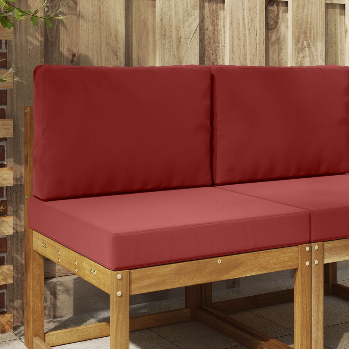 Udendørs Sofa Pude Polyester Vinrød 60 x 60 cm