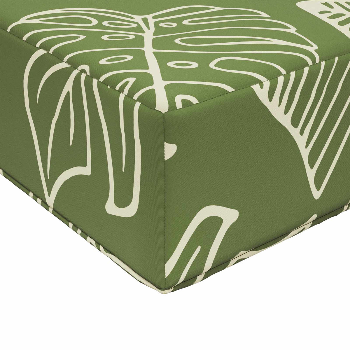Udendørs Sofa Pude Polyester Bladdesign 60 x 60 cm Bladdesign