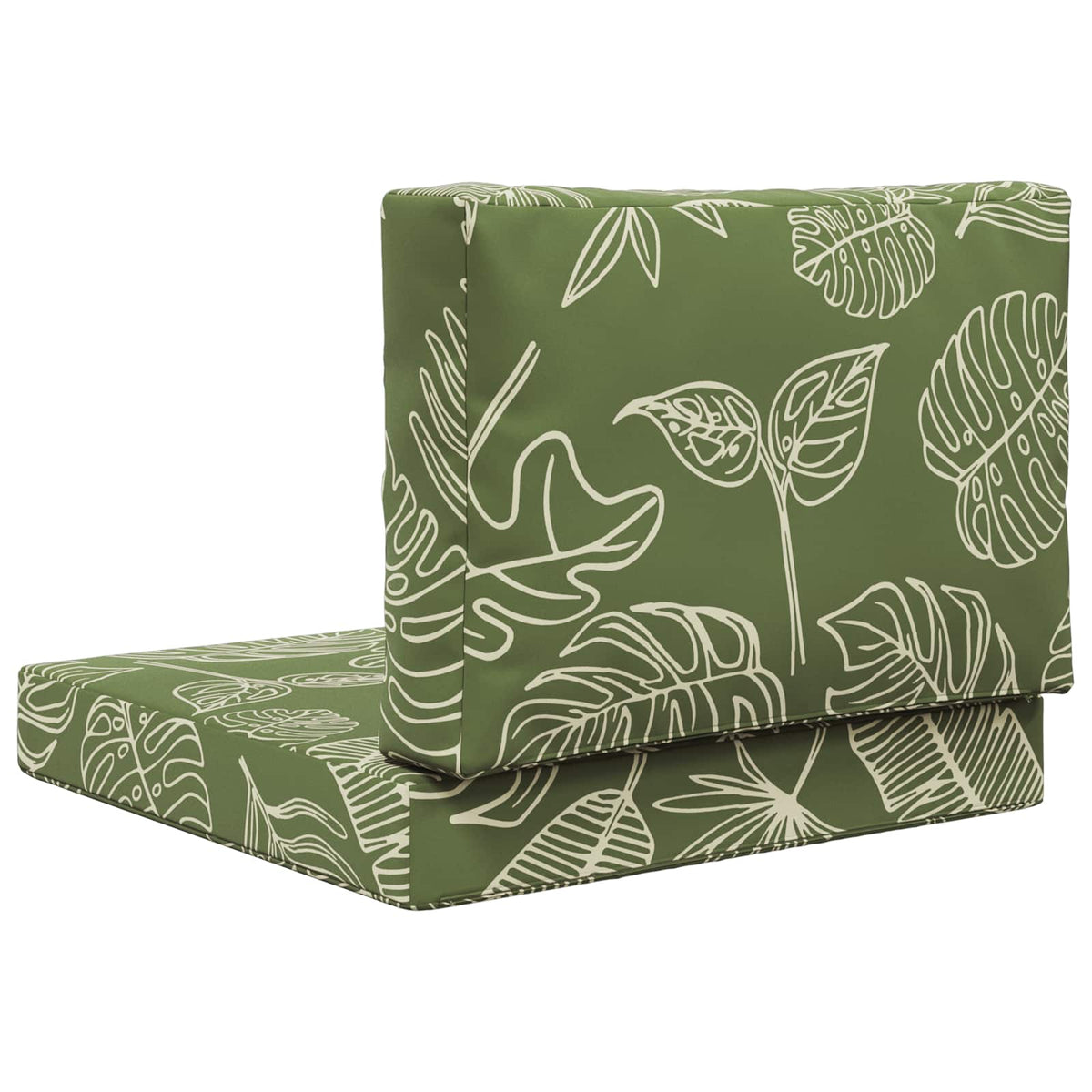 Udendørs Sofa Pude Polyester Bladdesign 60 x 60 cm Bladdesign