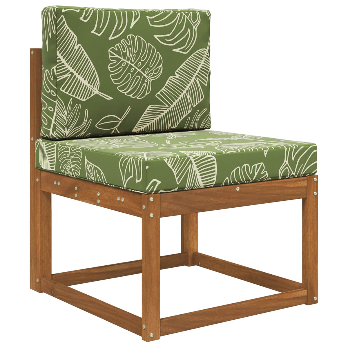 Udendørs Sofa Pude Polyester Bladdesign 60 x 60 cm Bladdesign