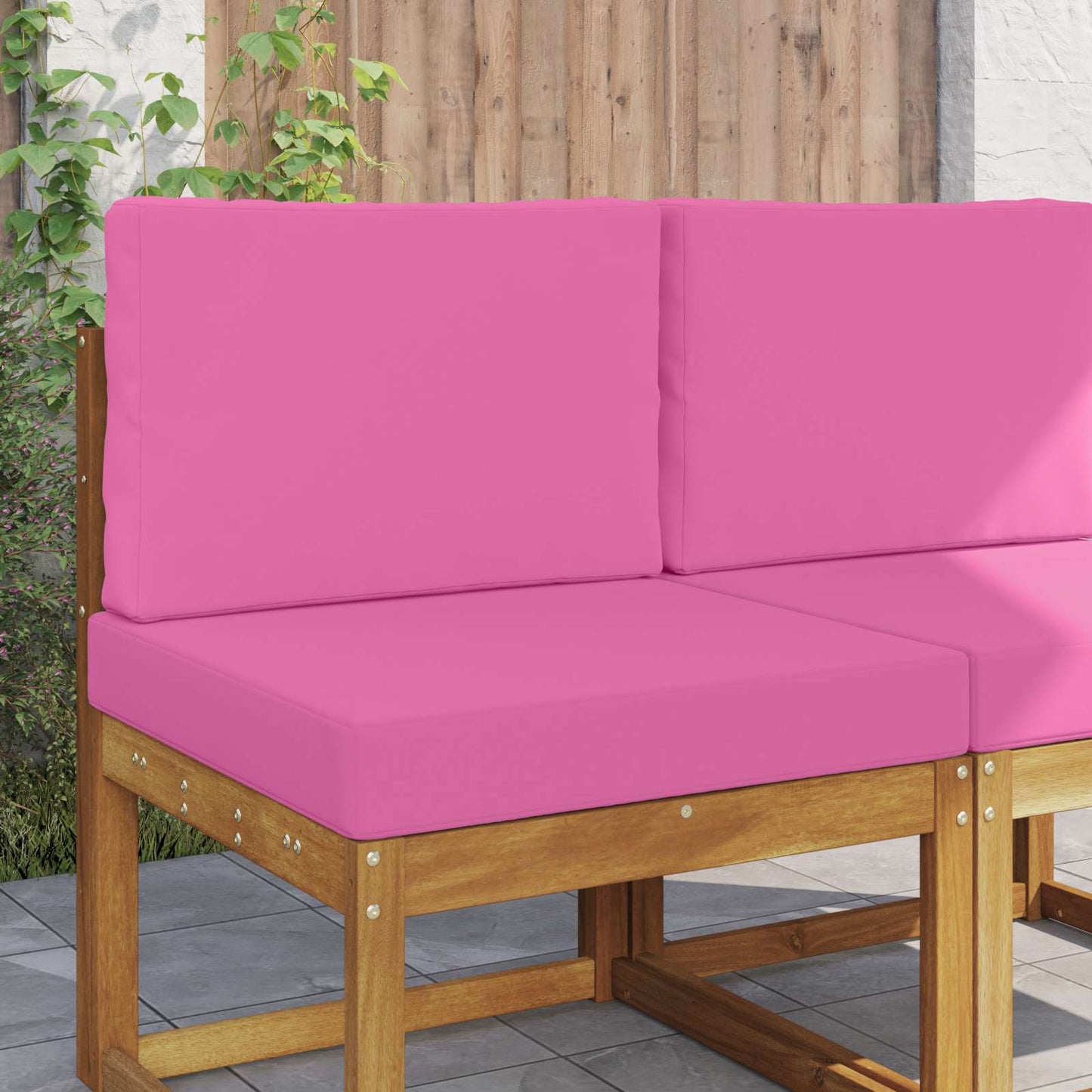 Udendørs Sofa Pude Polyester Lyserød 60 x 60 cm