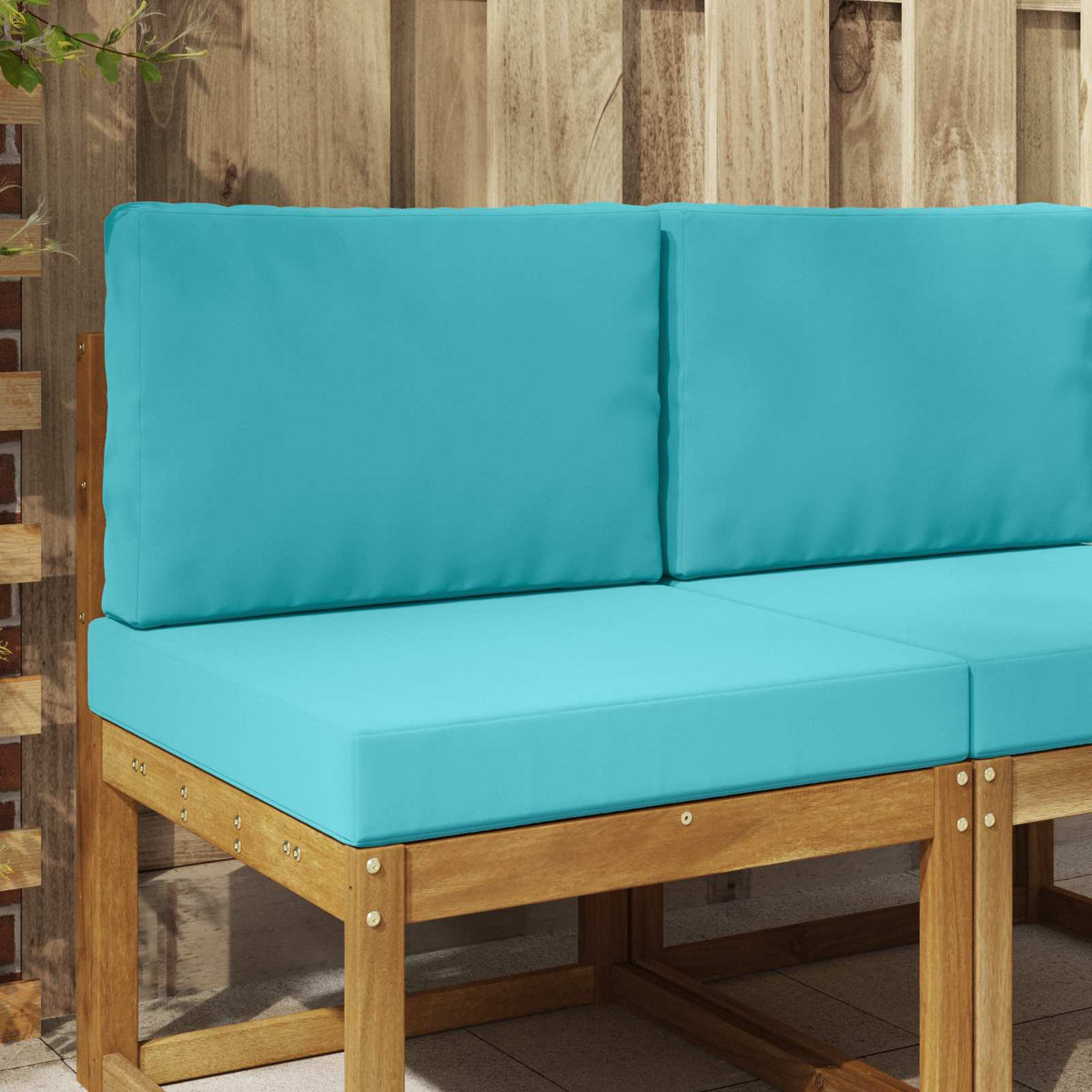 Udendørs Sofa Pude Polyester Turkis 60 x 60 cm