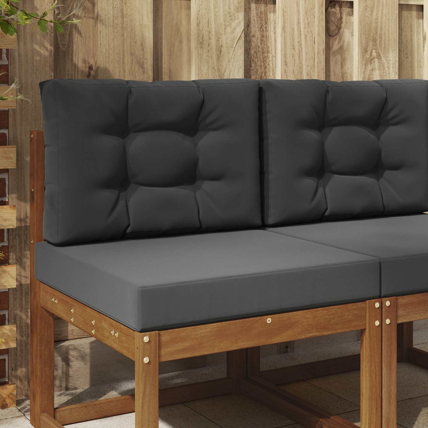 Udendørs Sofa Pude Polyester Antracit 60 x 60 cm
