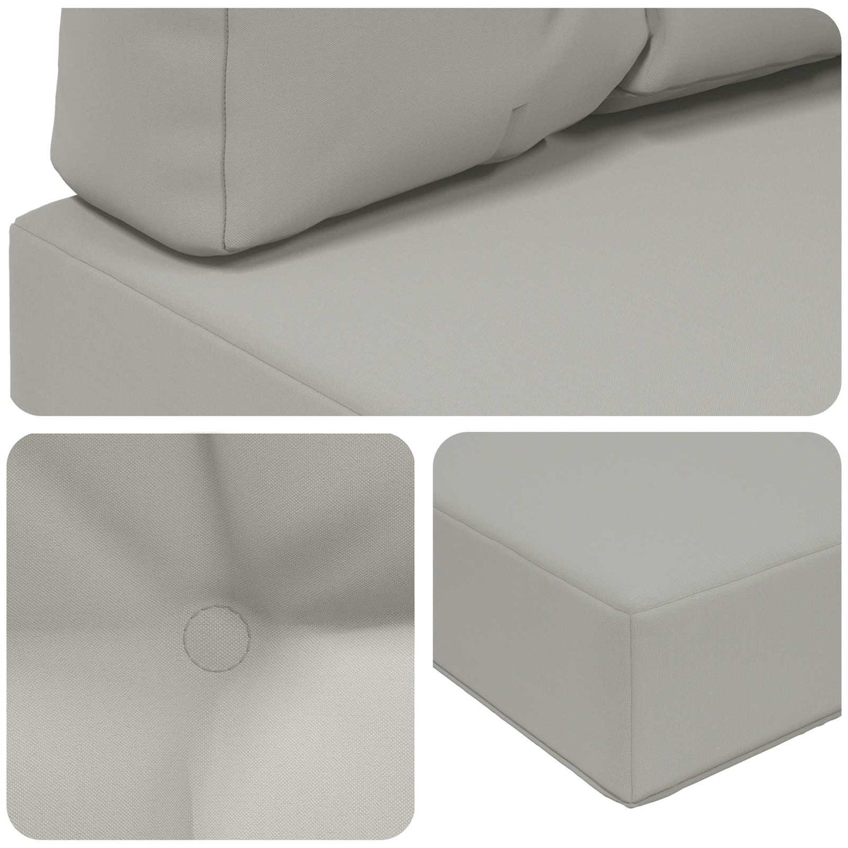 Udendørs Sofa Pude Polyester Grå 60 x 60 cm