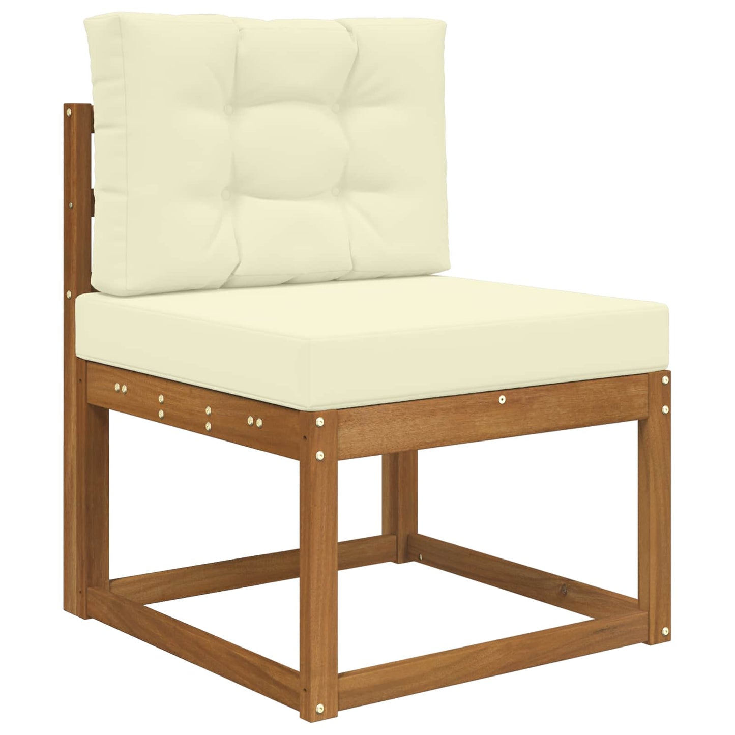 Udendørs Sofa Pude Polyester Cremefarvet 60 x 60 cm