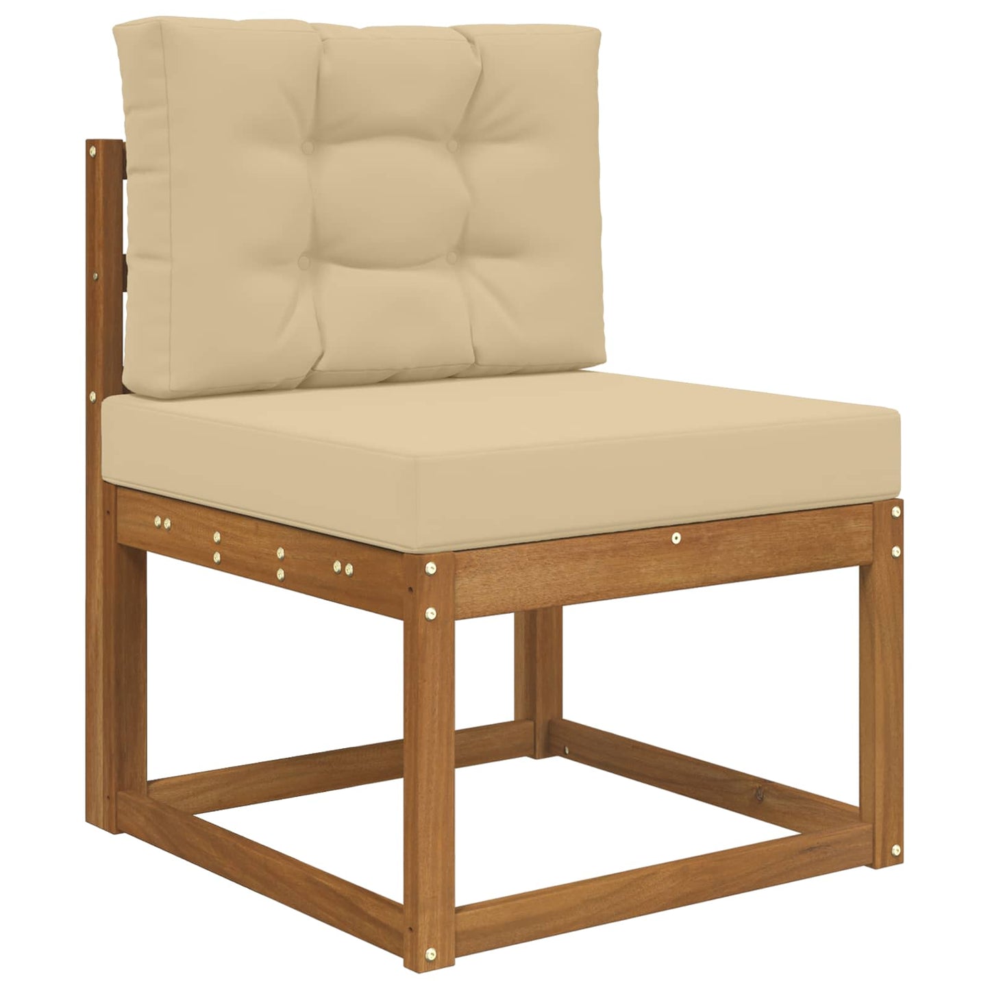 Udendørs Sofa Pude Polyester Beige 60 x 60 cm