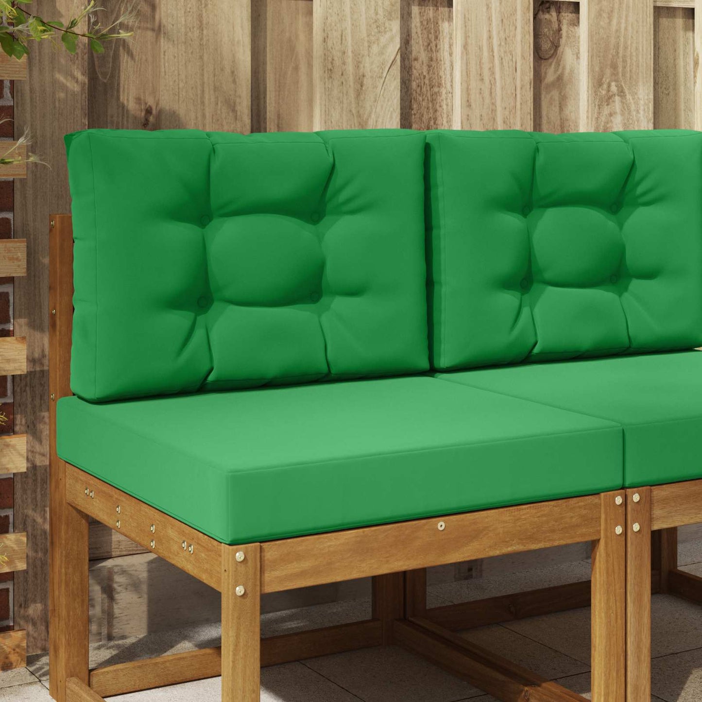 Udendørs Sofa Pude Polyester Grøn 60 x 60 cm