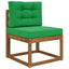 Udendørs Sofa Pude Polyester Grøn 60 x 60 cm