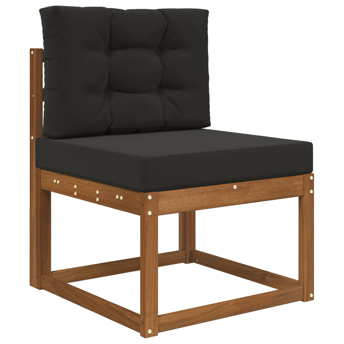 Udendørs Sofa Pude Polyester Sort 60 x 60 cm